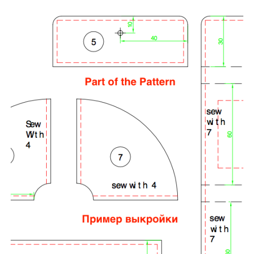 Выкройка бумажника QQ-10
