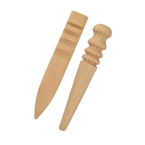 Set of beech slickers
