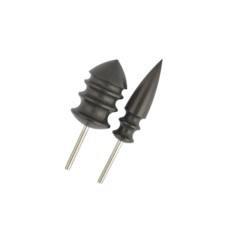 Набор сликеров на дремель из чёрного дерева