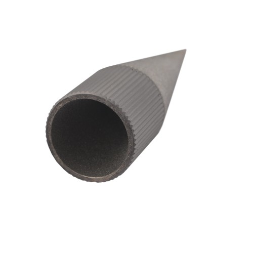 Diamond cone for straightening punches