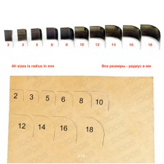 Corner punch set (Semiround, 2-18mm)