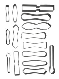 Набор фигурных высечек для пуллеров молний (15 видов)