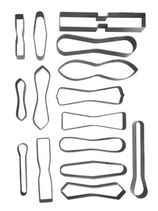 Набор фигурных высечек для пуллеров молний (15 видов)