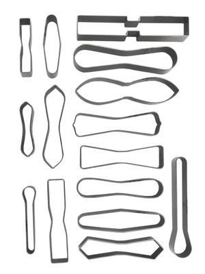 Набор фигурных высечек для пуллеров молний (15 видов)