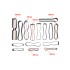 Set of shaped cuttings for zipper pullers (15 types)