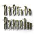 Set of shaped cuttings for zipper pullers (15 types)