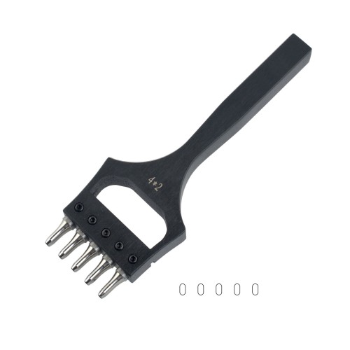 Oval punch 4x2mm (5 prongs)