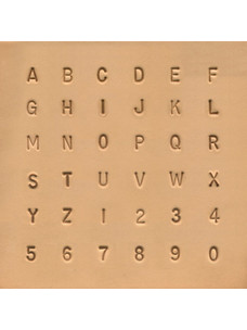 Набор штампов Алфавит Простой с цифрами 6,5мм