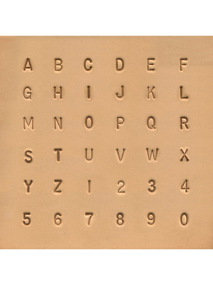 Набор штампов Алфавит Простой с цифрами 6,5мм