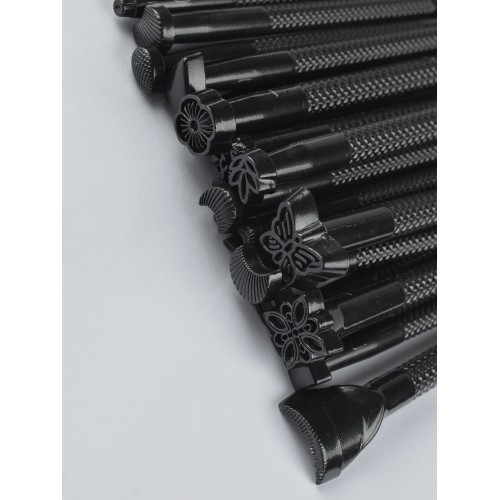 Stamps set for leather (20 pcs, Black)